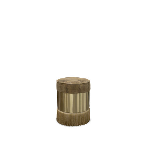 Pouf classico - OLIVIA - KOKET Love Happens - in tessuto / in ottone / tondo