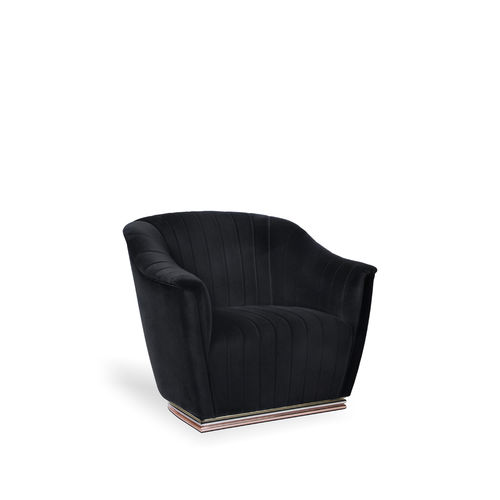 Poltrona classica - MIA - KOKET Love Happens - in velluto / marrone / nera