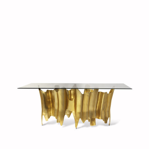 Tavolo design originale - OBSSEDIA - KOKET Love Happens - in vetro fumè / rettangolare