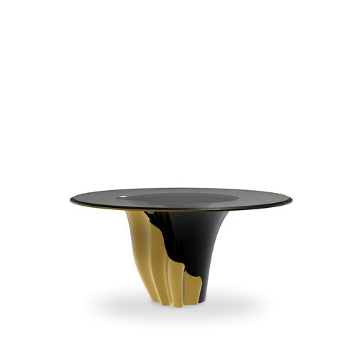 Tavolo design originale - YASMINE - KOKET Love Happens - in legno massiccio / rotondo