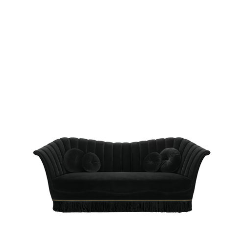 Divano classico - CAPRICHOSA - KOKET Love Happens - in velluto / beige / nero