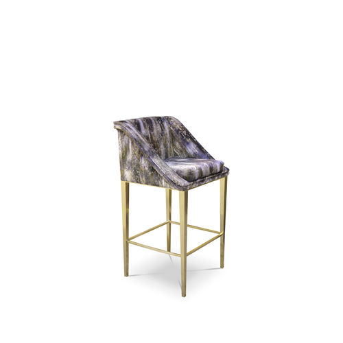 Sedia alta classica - GEISHA - KOKET Love Happens - da interno / in tessuto / con supporto in ottone lucido