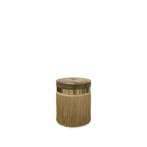 Pouf classico - ISABELLA - KOKET Love Happens - in velluto / in pelle / in ottone