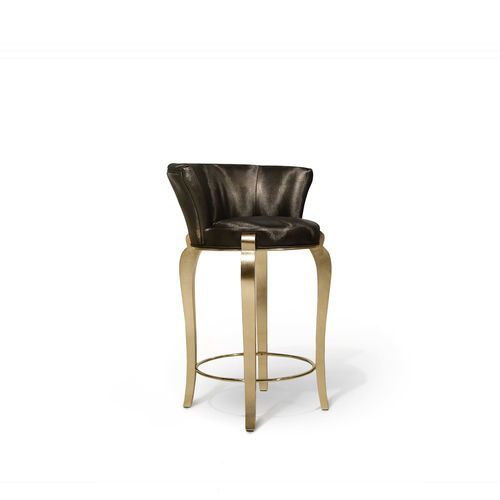 Sedia alta contemporanea - DELICIOSA - KOKET Love Happens - da interno / in tessuto / in legno dorato a foglia oro