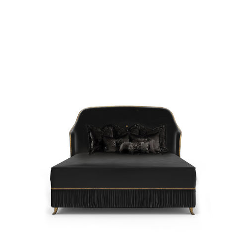Letto king size - FORBIDDEN PLISSE - KOKET Love Happens - design nuovo barocco / imbottito / con testiera