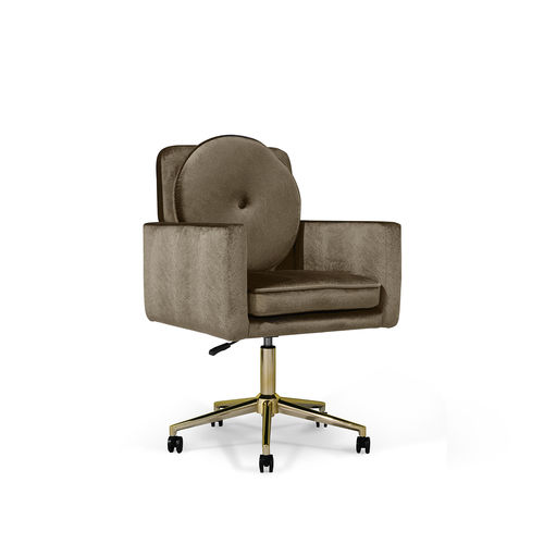 Sedia da ufficio classica - HEMMA - KOKET Love Happens - da interno / in tessuto / con supporto in ottone lucido