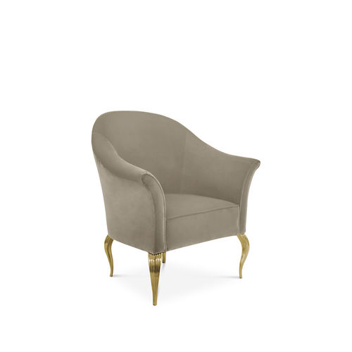 Poltrona classica - MIMI - KOKET Love Happens - in velluto / colore personalizzabile / con 4 gambe