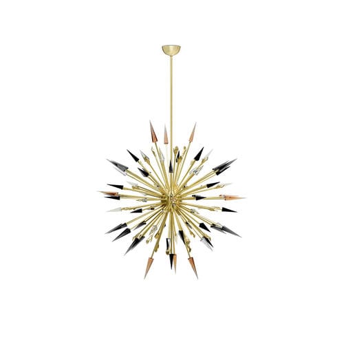 Lampadario design originale - OUTBURST - KOKET Love Happens - in vetro / in ottone / Sputnik