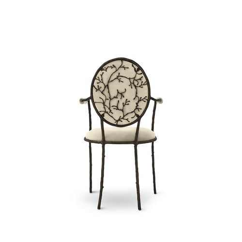 Sedia da pranzo contemporanea - ENCHANTED ARM - KOKET Love Happens - da interno / in velluto / con supporto in ottone