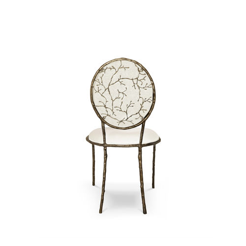 Sedia da pranzo classica - ENCHANTED - KOKET Love Happens - da interno / in velluto / con supporto in ottone
