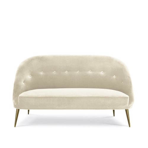 Divano contemporaneo - ABERDEEN - KOKET Love Happens - in velluto / con braccioli / beige