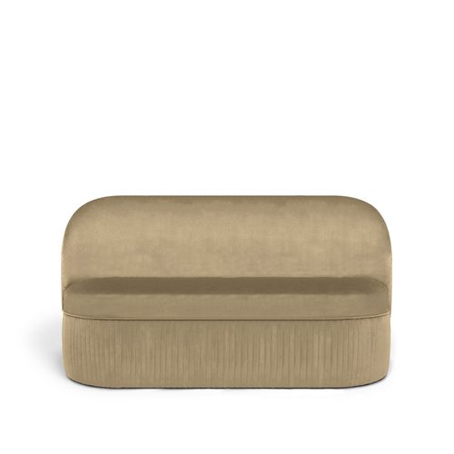 Divano contemporaneo - VENICE - KOKET Love Happens - in velluto / senza braccioli / beige