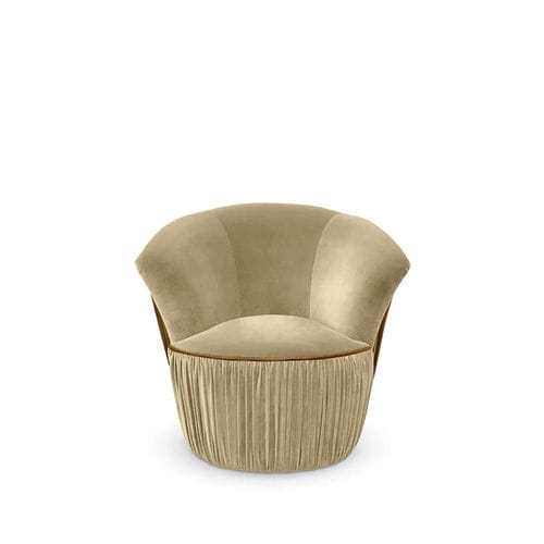 Poltrona classica - COUNTESS - KOKET Love Happens - in tessuto / in pelle / personalizzabile