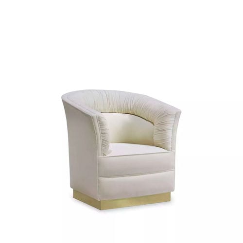 Poltrona contemporanea - LOVELY - KOKET Love Happens - in tessuto / in pelle / in legno