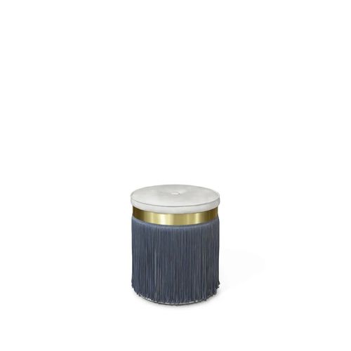Pouf tradizionale - ISABELLA - KOKET Love Happens - in tessuto / in ottone / tondo
