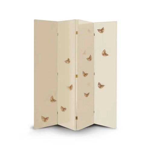 Paravento classico - EUPHORIA CREAM LACQUER - KOKET Love Happens - in legno laccato / 4 pannelli / beige