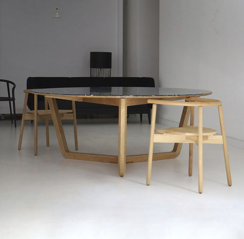 Tavolo da pranzo contemporaneo - SUL - Branca-Lisboa - in rovere / in noce / impiallacciato in legno