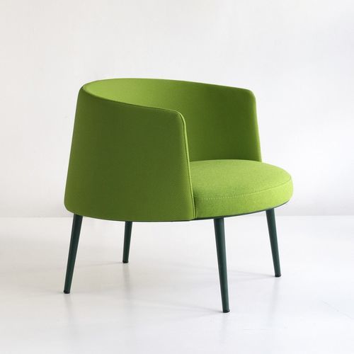 Poltrona contemporanea - CONIC - Branca-Lisboa - in tessuto / in legno compensato / blu