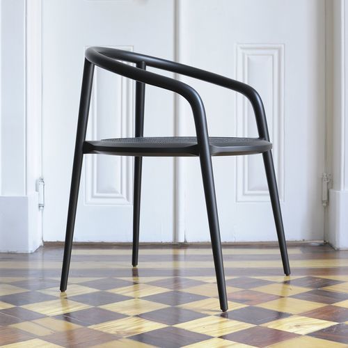 Sedia contemporanea - ARANHA - Branca-Lisboa - da interno / in pelle / in rovere