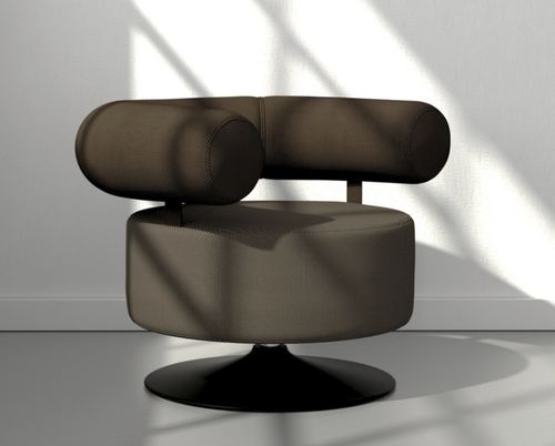 Poltrona contemporanea - GOMO - Branca-Lisboa - in tessuto / in metallo / marrone
