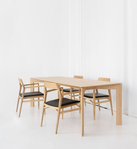 Tavolo da pranzo contemporaneo - ARCH - Branca-Lisboa - in rovere / in noce / con supporto in quercia