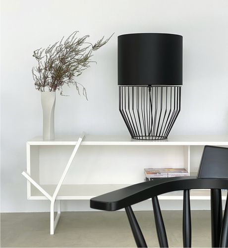 Lampada a sospensione - RAIO  - Branca-Lisboa - da tavolo / in acciaio / in cotone