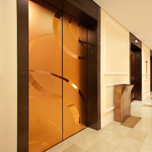 Porta per ascensore in metallo - FUSED - FORMS+SURFACES - scorrevole