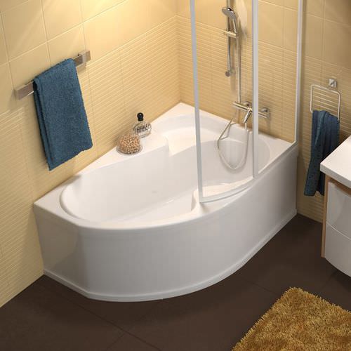 Vasca da bagno d'angolo - ROSA I - RAVAK - in acrilico / bianca