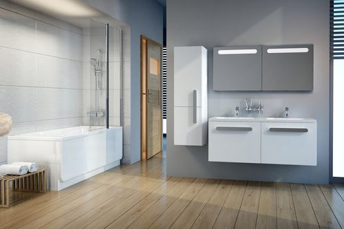 Mobile lavabo doppio - CHROME SD 1200 - RAVAK - sospeso / in legno / contemporaneo