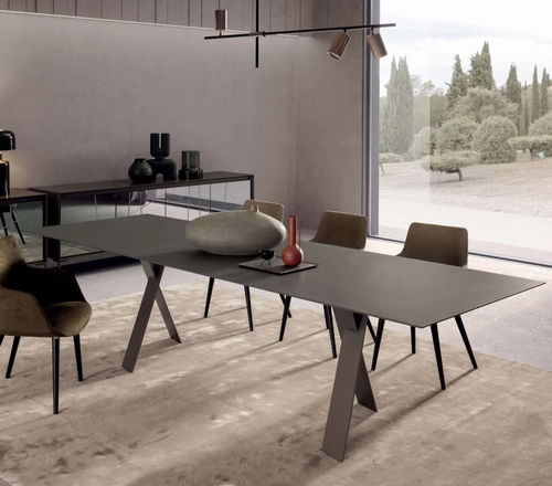Tavolo da pranzo contemporaneo - Tailor - Presotto - in legno / in vetro laccato / in ceramica