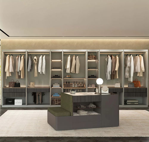 Cabina armadio contemporanea - Oscar - Presotto - in legno / con illuminazione incorporata