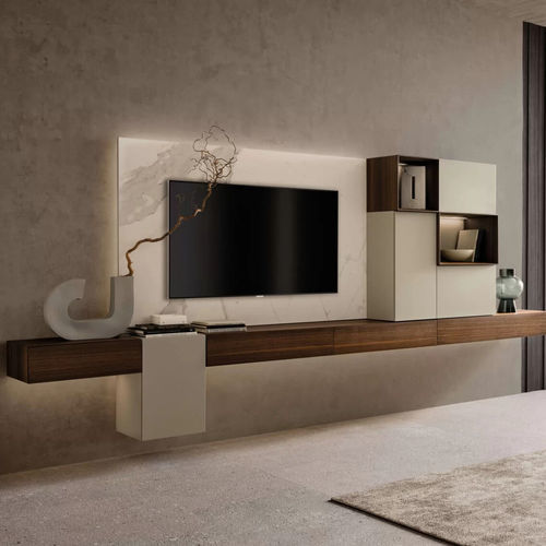 Parete attrezzata TV contemporaneo - I-modulART - Presotto - in legno laccato / in melaminico / modulare