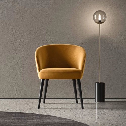 Poltrona contemporanea - Evia - Presotto - in tessuto / in pelle / in legno compensato