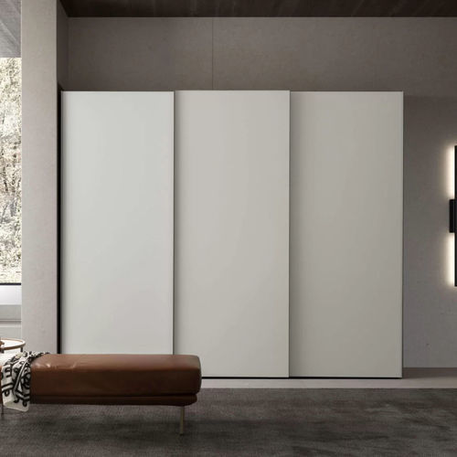 Armadio contemporaneo - Glass - Presotto - in vetro laccato / in alluminio / con ante battenti