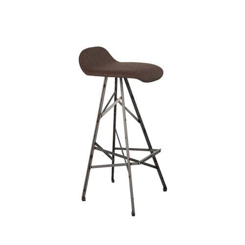 Sgabello da bar contemporaneo - PIRAMIDE - Spoinq - in pelle / in tessuto / in rovere