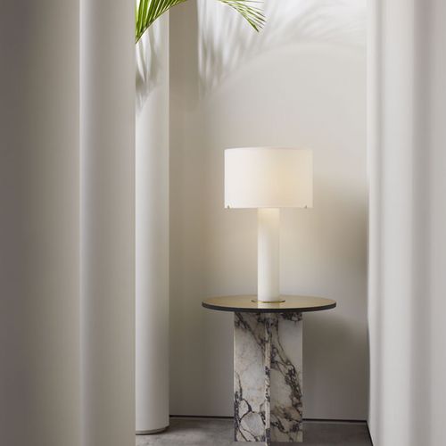 Lampada da tavolo - IMPERIAL LINEN - cto lighting - in vetro opalescente / in lino / contemporanea