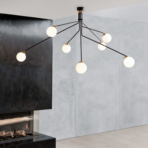 Lampadario contemporaneo - ARRAY LARGE - cto lighting - in vetro opalescente / in metallo / alogeno