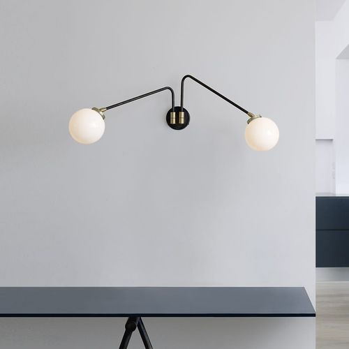 Applique contemporanea - ARRAY TWIN OPAL - cto lighting - da interno / in ottone / in vetro opalescente