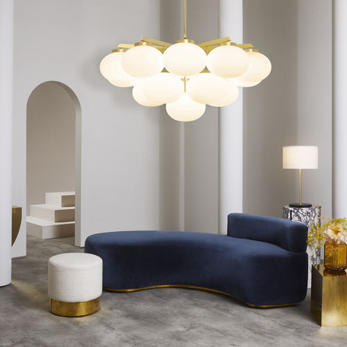 Lampadario contemporaneo - CLOUDESLEY  - cto lighting - in vetro opalescente / in ottone / LED