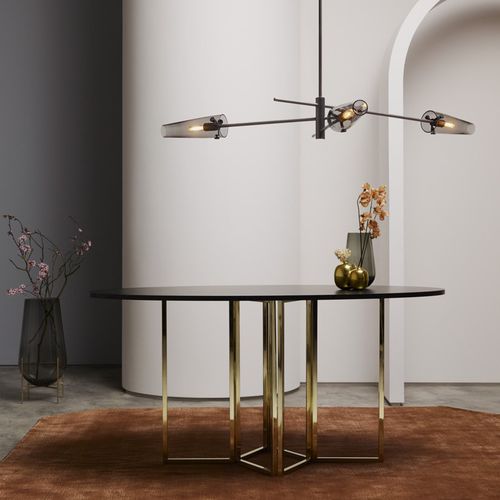 Lampadario contemporaneo - AXIS - cto lighting - in vetro fumè / in ottone / LED