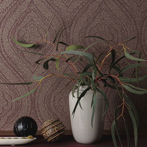 Rivestimento murale per interni - V107 HOURGLASS - BRENTANO - in cellulosa / in poliestere / in vinile