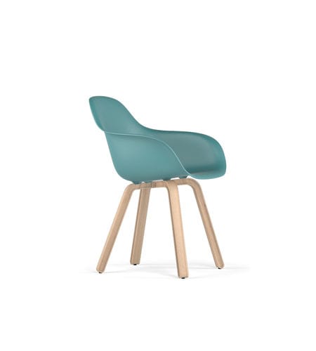 Sedia contemporanea - U V9 - Kubikoff - da interno / in polipropilene / con supporto in legno