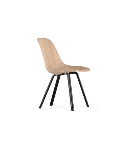 Sedia contemporanea - DOUBLE W9 - Kubikoff - da interno / in legno curvato / con supporto in metallo
