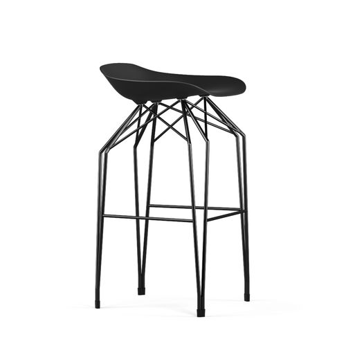 Sgabello da bar contemporaneo - DIAMOND 4  - Kubikoff - in polipropilene / con supporto in metallo / con poggiapiedi
