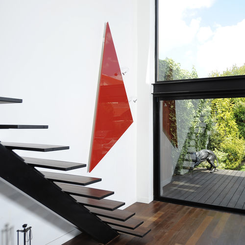 Radiatore elettrico - TRIANGLE  - CINIER - 1001 w...1500 w / design originale / con rivestimento in vetro temperato