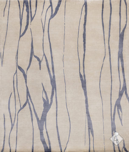 Tappeto in seta vegetale - OLEA NAVY - Edition Bougainville - contemporaneo / a motivi / in PET
