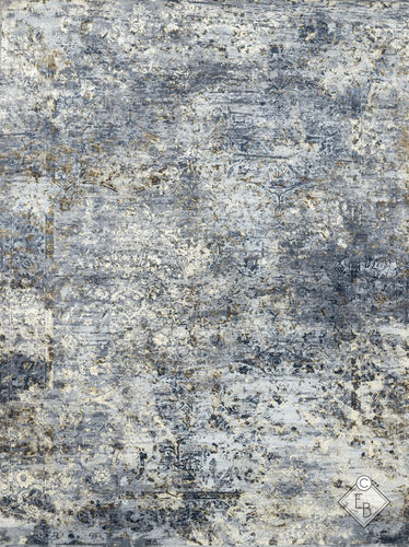 Tappeto contemporaneo - JAHAN BLUE - Edition Bougainville - a motivi / in lana / in seta