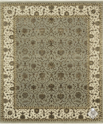 Tappeto tradizionale - MARYAM BLUE IVORY - Edition Bougainville - a fiori / in lana / in seta