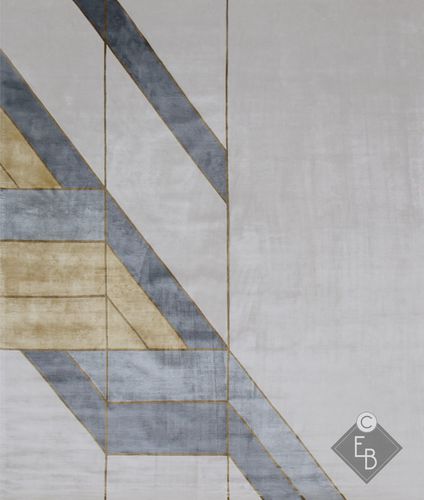 Tappeto contemporaneo - BAKER BLAZE - Edition Bougainville - geometrico / in PET / in lana
