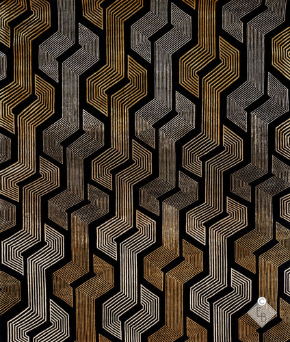 Tappeto contemporaneo - CARNEGIE COAL - Edition Bougainville - a righe / geometrico / in PET
